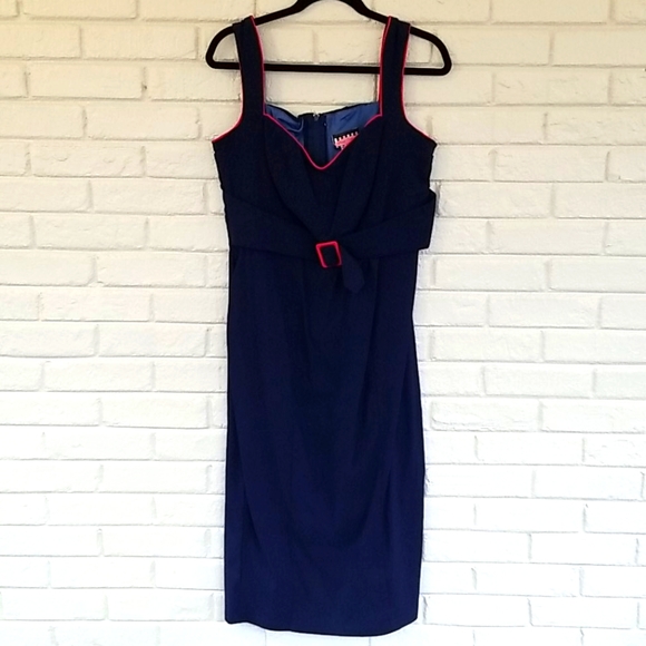 Pinup Couture Jessica Wiggle Dress Navy 2x NWT - Picture 1 of 7